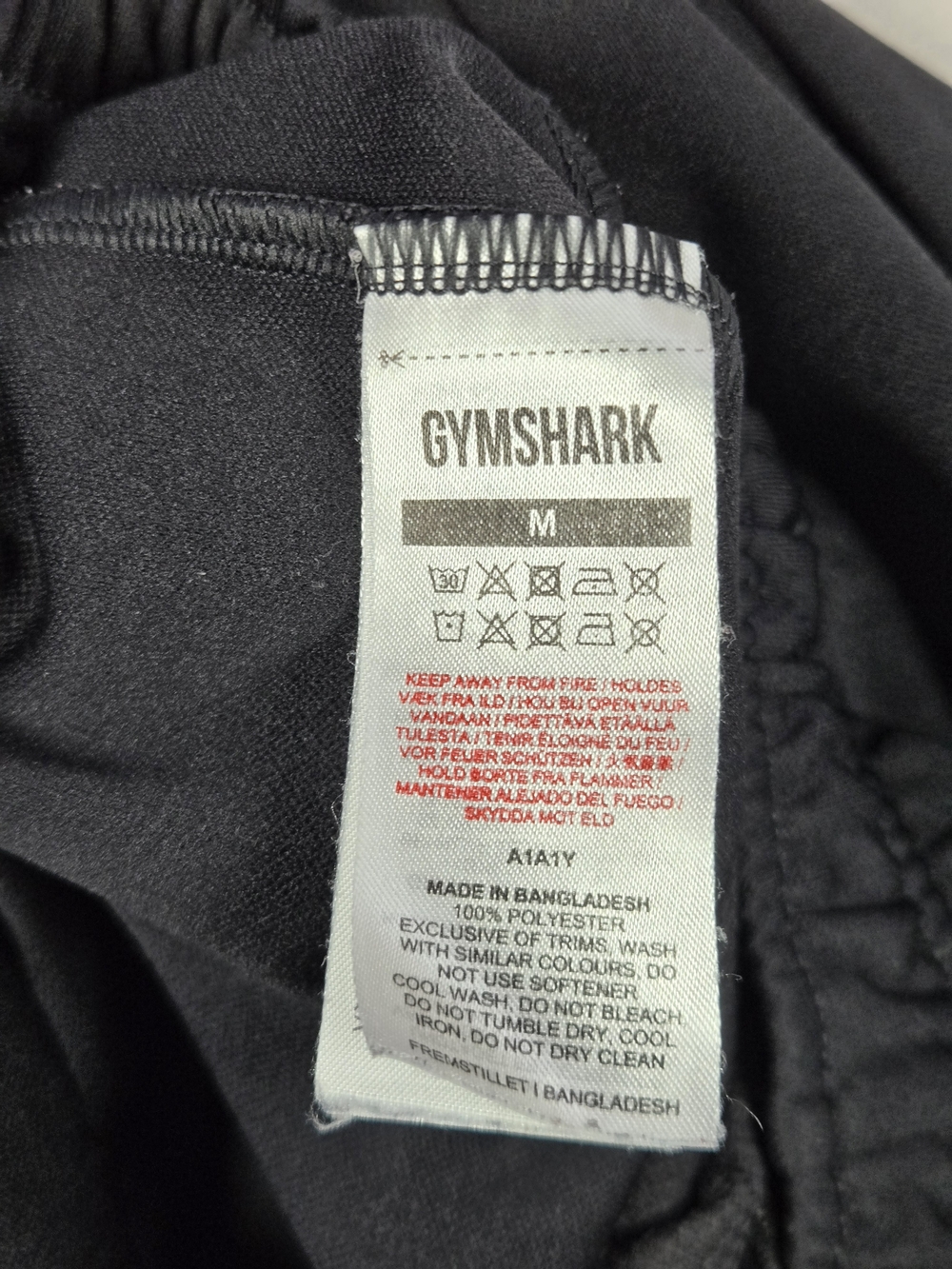 Gymshark Arrival Knit Joggers Black Tapered Pants Size Medium EUC - Picture 6 of 6